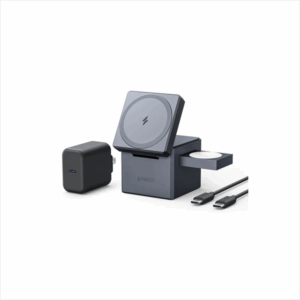 Đế sạc Anker 737 3-in-1 Cube MagSafe Xám (Gray) B2B_Y1811JA1