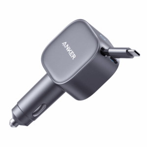 Tẩu sạc ô tô Anker Nano 1C 75W (Built-In Retractable USB-C Cable) Xám (Gray) B2B_A2738