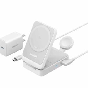 Bộ sạc Anker 1C 15W (đế sạc không dây A2557 kèm củ, cáp sạc) Trắng (White) B2C_B2557